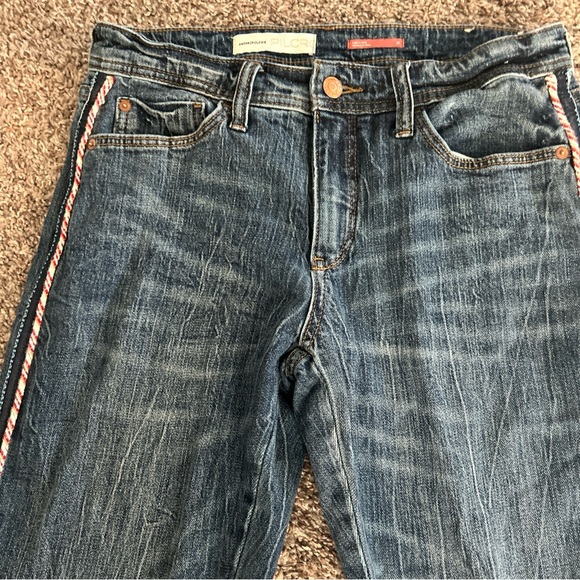 Anthropologie Pilcro Women’s Slim Boyfriend Jeans Side Rope Design Sz 27 - Picture 5 of 12